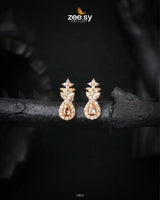 Diana's Earrings Golden Mint Pink Earrings - Zeesy Jewellery Pakistan | Premium Artificial & Imitation Jewellery