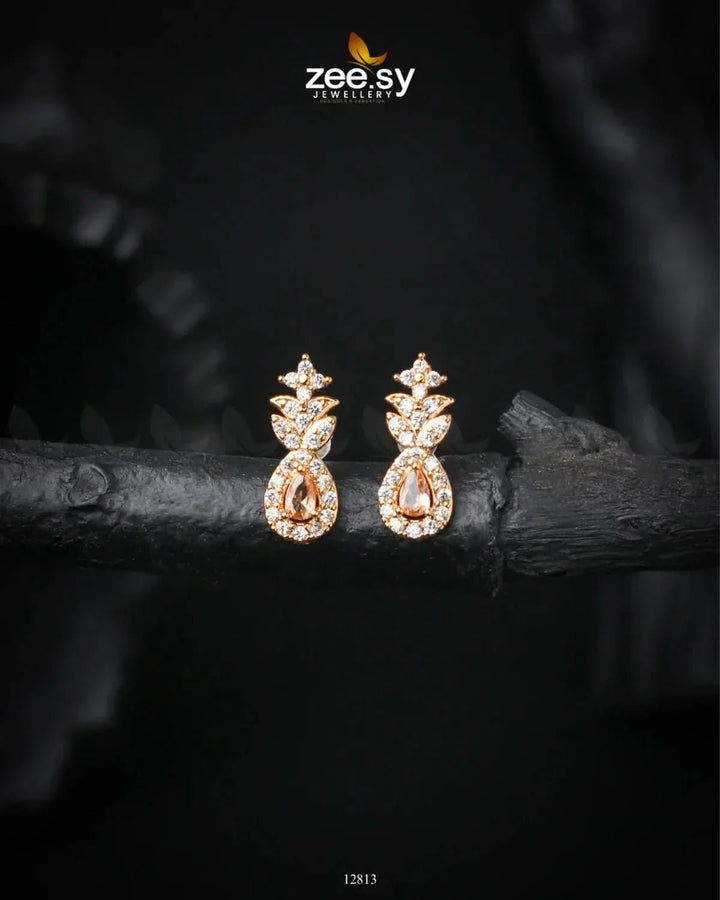 Diana's Earrings Golden Mint Pink Earrings - Zeesy Jewellery Pakistan | Premium Artificial & Imitation Jewellery