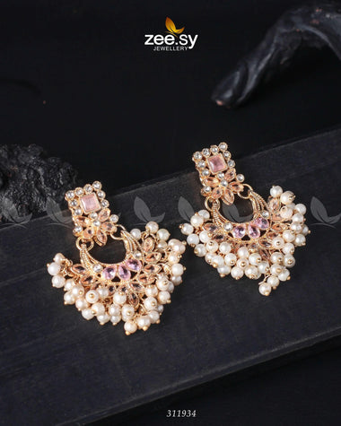 Lily Earrings Mint pink Earrings - Zeesy Jewellery Pakistan | Premium Artificial & Imitation Jewellery