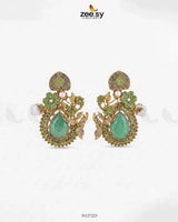 Emerald Baroque Pearl Earrings Mint Green Earrings - Zeesy Jewellery Pakistan | Premium Artificial & Imitation Jewellery