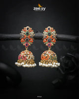 Navratna Elegance Earrings Blue Earrings - Zeesy Jewellery Pakistan | Premium Artificial & Imitation Jewellery