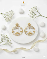 Nouveau Earrings White Earrings - Zeesy Jewellery Pakistan | Premium Artificial & Imitation Jewellery