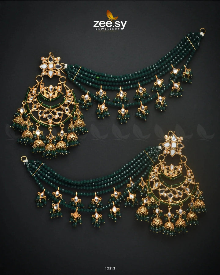 Oxidised Earrings Green Earrings - Zeesy Jewellery Pakistan | Premium Artificial & Imitation Jewellery