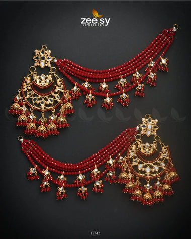 Oxidised Earrings Red Earrings - Zeesy Jewellery Pakistan | Premium Artificial & Imitation Jewellery