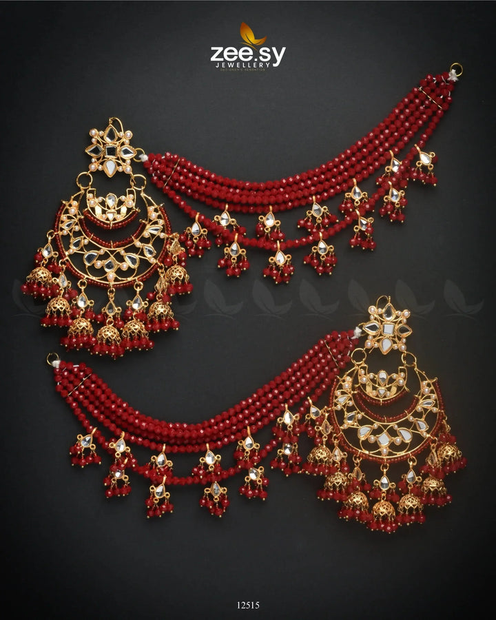 Oxidised Earrings Red Earrings - Zeesy Jewellery Pakistan | Premium Artificial & Imitation Jewellery
