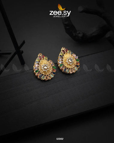 Slate Crush Earrings Yellow Earrings - Zeesy Jewellery Pakistan | Premium Artificial & Imitation Jewellery