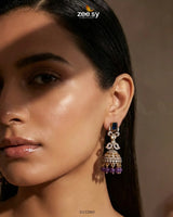 Victorian Jhumka Uncut Stone Earrings Earrings - Zeesy Jewellery Pakistan | Premium Artificial & Imitation Jewellery
