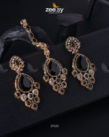 Dangle Earrings Golden Black Earrings - Zeesy Jewellery Pakistan | Premium Artificial & Imitation Jewellery
