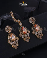 Dangle Earrings Golden Champagne Earrings - Zeesy Jewellery Pakistan | Premium Artificial & Imitation Jewellery