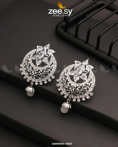 EARRINGS-0823 White Earrings - Zeesy Jewellery Pakistan | Premium Artificial & Imitation Jewellery