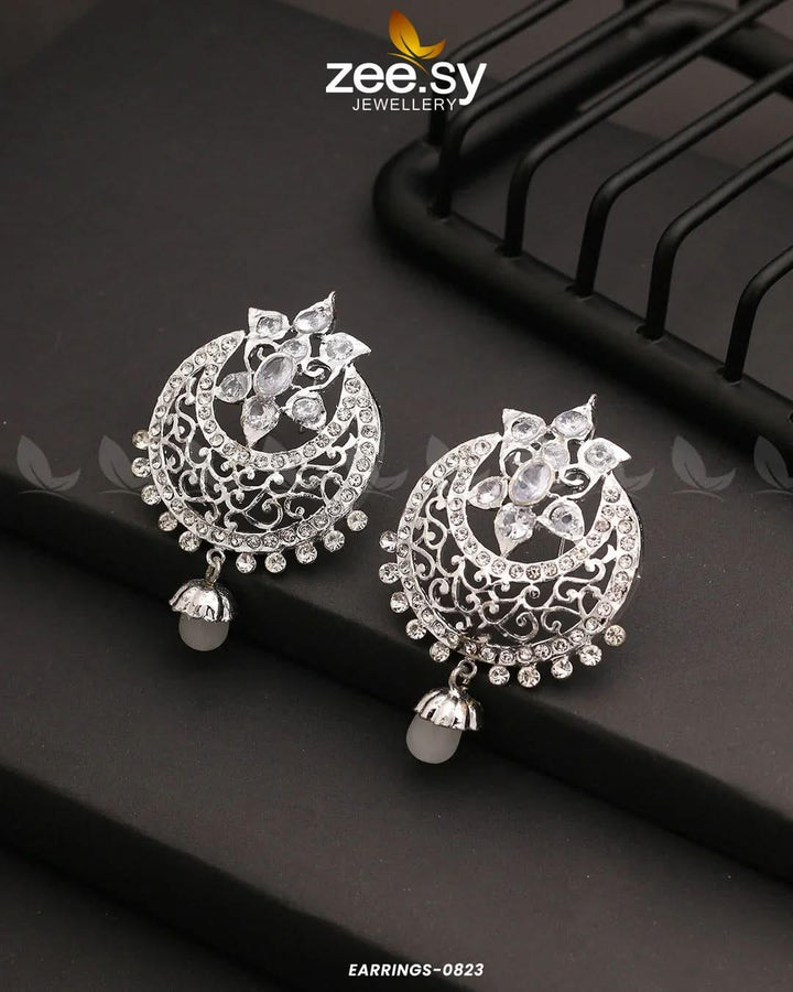 EARRINGS-0823 White Earrings - Zeesy Jewellery Pakistan | Premium Artificial & Imitation Jewellery