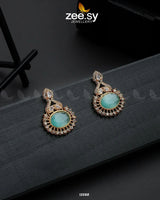 Golden Aaina-e-Dil Earrings - Zeesy.pk