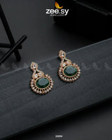 Golden Aaina-e-Dil Earrings - Zeesy.pk