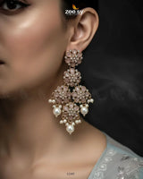 Silver Orchid Earrings Earrings - Zeesy Jewellery Pakistan | Premium Artificial & Imitation Jewellery