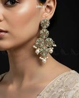 Silver Orchid Earrings Earrings - Zeesy Jewellery Pakistan | Premium Artificial & Imitation Jewellery