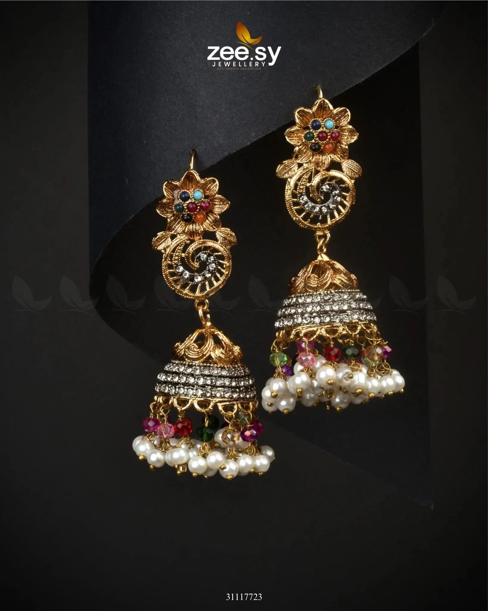 Fern Earrings Multi Earrings - Zeesy Jewellery Pakistan | Premium Artificial & Imitation Jewellery