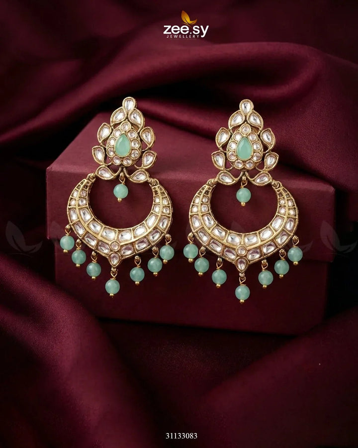 Imperial Chand Crystal Earrings Earrings - Zeesy Jewellery Pakistan | Premium Artificial & Imitation Jewellery
