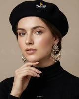 Imperial Chand Crystal Earrings Mint Pink Earrings - Zeesy Jewellery Pakistan | Premium Artificial & Imitation Jewellery