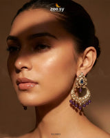 Imperial Chand Crystal Earrings Earrings - Zeesy Jewellery Pakistan | Premium Artificial & Imitation Jewellery