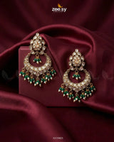 Imperial Chand Crystal Earrings Earrings - Zeesy Jewellery Pakistan | Premium Artificial & Imitation Jewellery