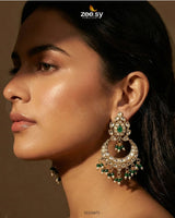 Imperial Chand Crystal Earrings Earrings - Zeesy Jewellery Pakistan | Premium Artificial & Imitation Jewellery