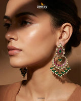 Imperial Chand Crystal Earrings Earrings - Zeesy Jewellery Pakistan | Premium Artificial & Imitation Jewellery