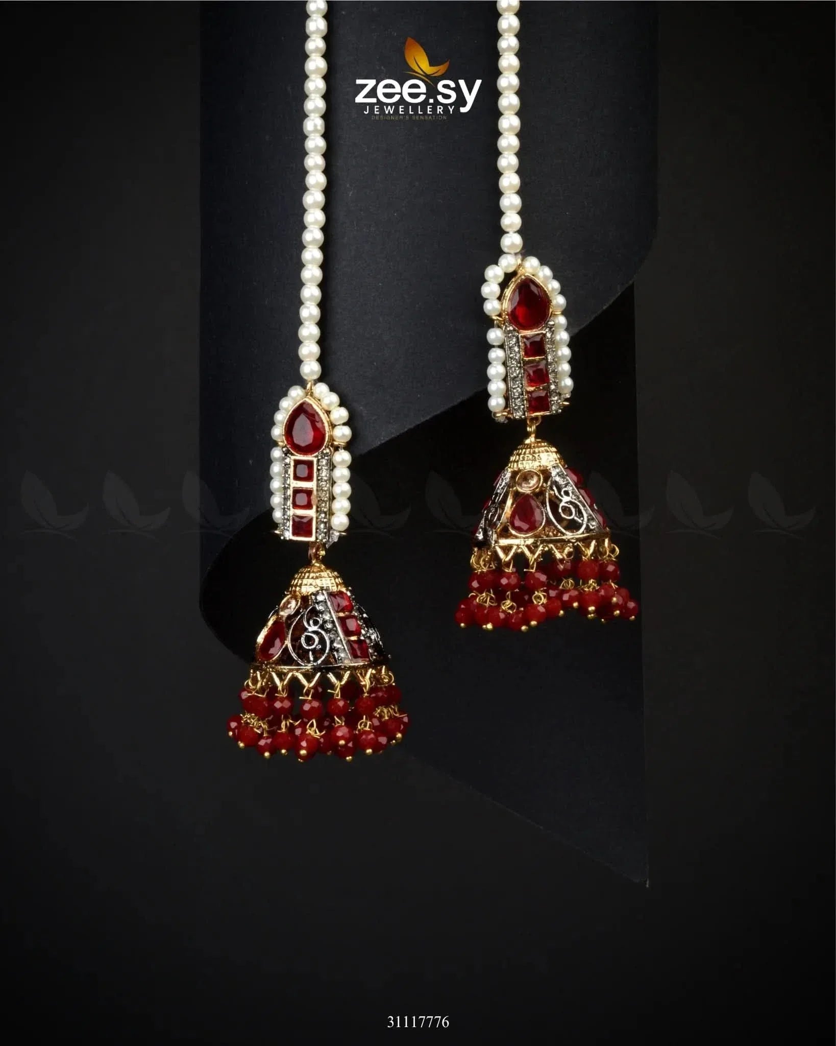 Willoow Earrings Red Earrings - Zeesy Jewellery Pakistan | Premium Artificial & Imitation Jewellery
