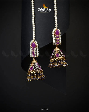 Willoow Earrings Purple Earrings - Zeesy Jewellery Pakistan | Premium Artificial & Imitation Jewellery