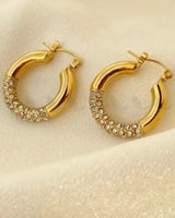 Briar Earrings Golden White Earrings - Zeesy Jewellery Pakistan | Premium Artificial & Imitation Jewellery