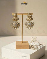 Emerald Turkish Mother Pearl Earrings White Earrings - Zeesy Jewellery Pakistan | Premium Artificial & Imitation Jewellery