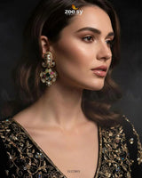 Emerald Turkish Mother Pearl Earrings Multi Earrings - Zeesy Jewellery Pakistan | Premium Artificial & Imitation Jewellery
