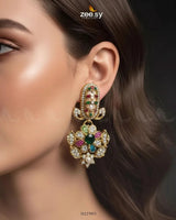 Emerald Turkish Mother Pearl Earrings Earrings - Zeesy Jewellery Pakistan | Premium Artificial & Imitation Jewellery