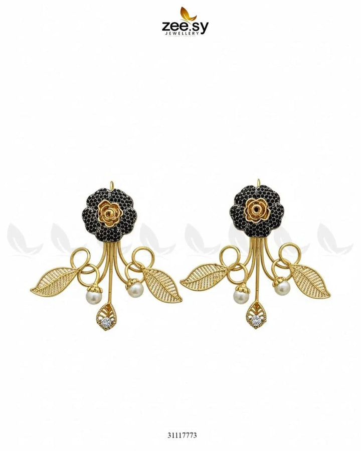 Laurel Earrings Black Earrings - Zeesy Jewellery Pakistan | Premium Artificial & Imitation Jewellery