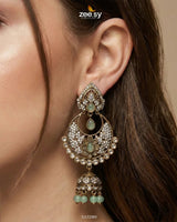 Rich Chandbali Zirconia Earrings Earrings - Zeesy Jewellery Pakistan | Premium Artificial & Imitation Jewellery