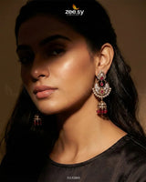 Rich Chandbali Zirconia Earrings Earrings - Zeesy Jewellery Pakistan | Premium Artificial & Imitation Jewellery