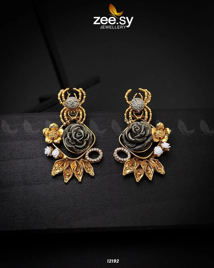 Spider Earrings Gray Earrings - Zeesy Jewellery Pakistan | Premium Artificial & Imitation Jewellery