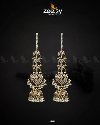 Magnolia Pearl Bridal Jhumki Earrings White Earrings - Zeesy Jewellery Pakistan | Premium Artificial & Imitation Jewellery