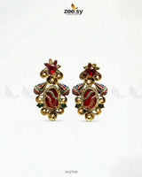 Diana Ruby Beads Earrings Multicolor Earrings - Zeesy Jewellery Pakistan | Premium Artificial & Imitation Jewellery