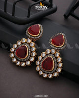 EARRINGS-0818 Red Earrings - Zeesy Jewellery Pakistan | Premium Artificial & Imitation Jewellery