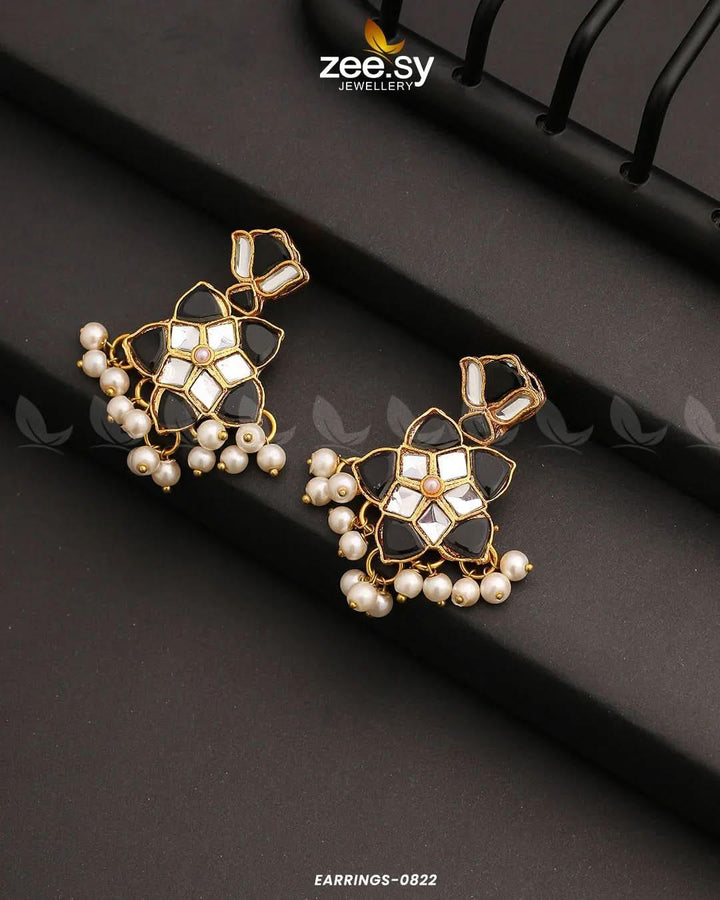 EARRINGS-0822 Black Earrings - Zeesy Jewellery Pakistan | Premium Artificial & Imitation Jewellery