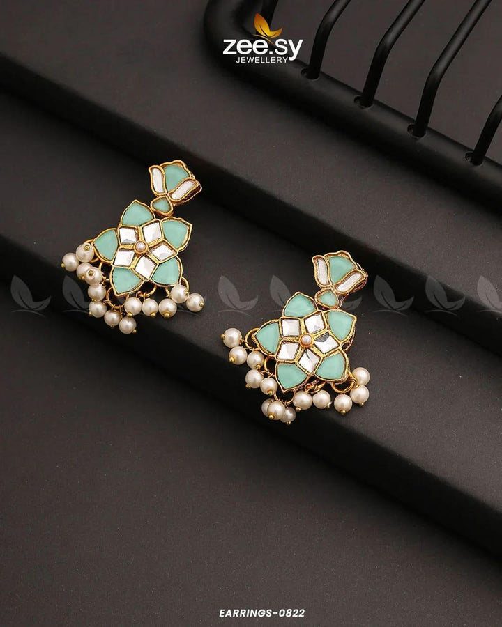 EARRINGS-0822 Feroza Earrings - Zeesy Jewellery Pakistan | Premium Artificial & Imitation Jewellery