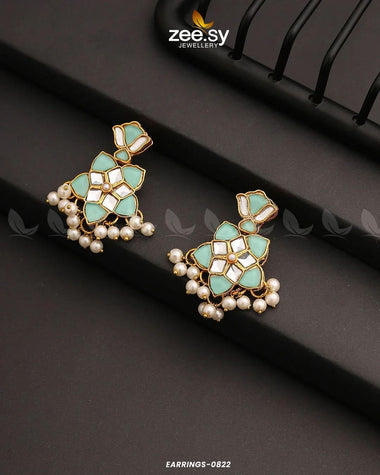 EARRINGS-0822 Feroza Earrings - Zeesy Jewellery Pakistan | Premium Artificial & Imitation Jewellery