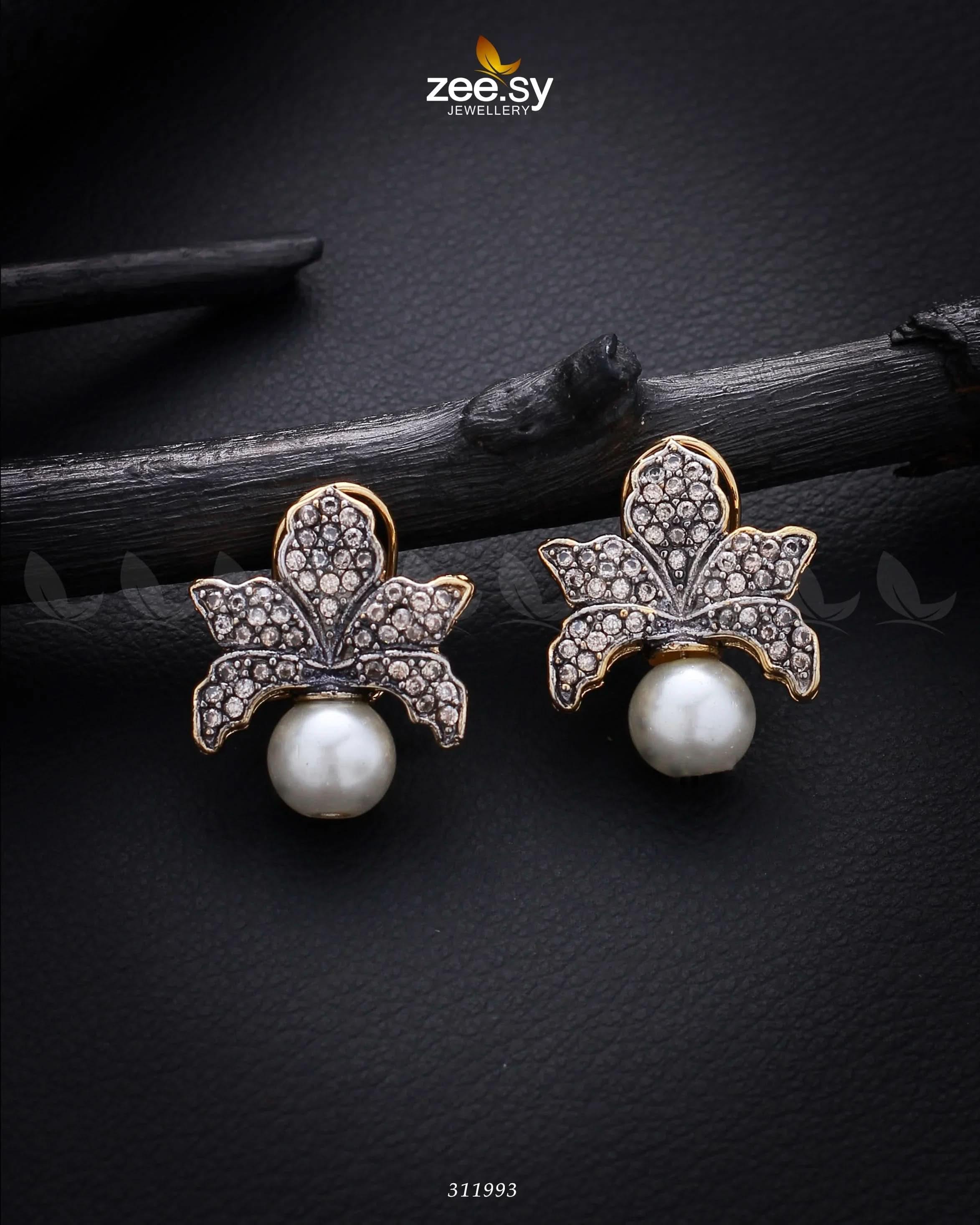 Foxglove Earrings Champagne Earrings - Zeesy Jewellery Pakistan | Premium Artificial & Imitation Jewellery