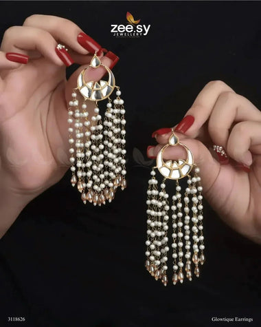 Glowtique Earrings Champagne Earrings - Zeesy Jewellery Pakistan | Premium Artificial & Imitation Jewellery