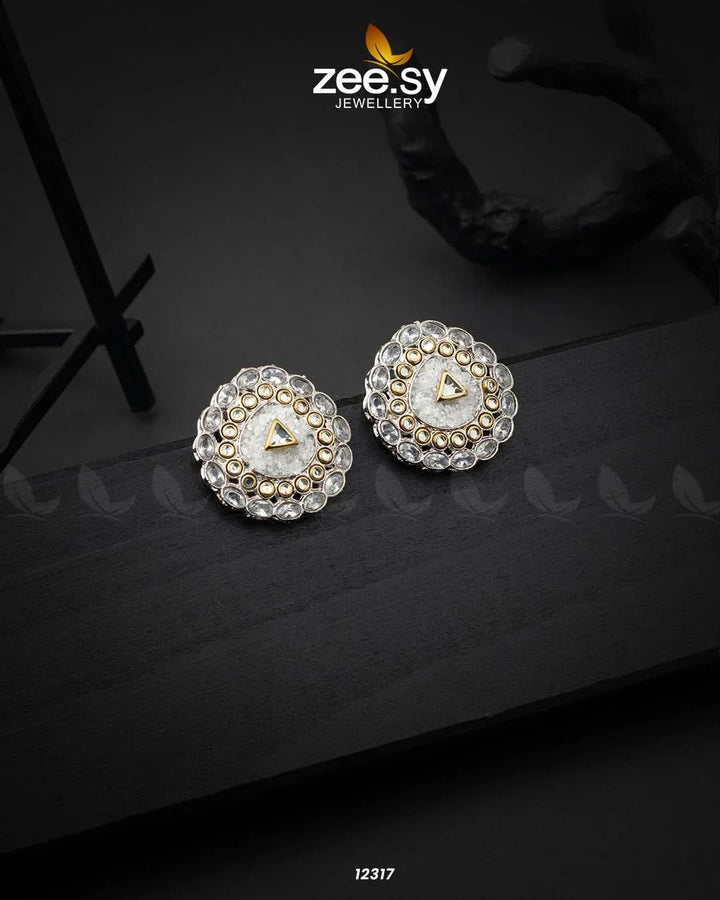 Granite Earrings White Earrings - Zeesy Jewellery Pakistan | Premium Artificial & Imitation Jewellery