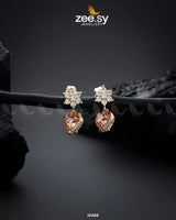Heart Earrings Champagne Earrings - Zeesy Jewellery Pakistan | Premium Artificial & Imitation Jewellery