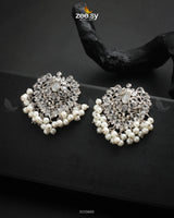 Luxuriant Earrings Silver White Earrings - Zeesy Jewellery Pakistan | Premium Artificial & Imitation Jewellery