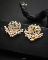 Luxuriant Earrings Green Earrings - Zeesy Jewellery Pakistan | Premium Artificial & Imitation Jewellery