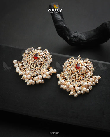 Luxuriant Earrings Red Earrings - Zeesy Jewellery Pakistan | Premium Artificial & Imitation Jewellery