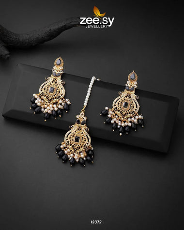 Minal's Earrings Black Earrings - Zeesy Jewellery Pakistan | Premium Artificial & Imitation Jewellery